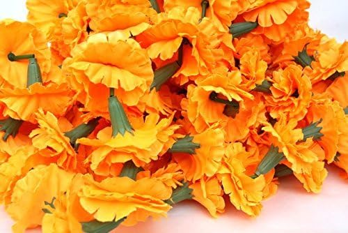 Nexxa 5 Feet Long Strands Marigold Garlands Flower Garland Indian Wedding Flowers Diwali Marigold Set of 304 Free Party Decor Wedding Deepavali