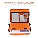 Electronics Organizer, Jelly Comb Electronic Accessories Cable Organizer Bag 2 Pack Travel Cable Storage Bag for Charging Cable, Cellphone, Mini Tablet and More-Large and Medium (Orange and Gray)