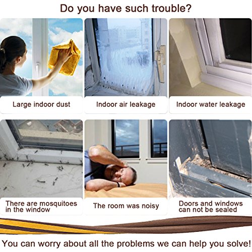 Foam Sealing Strip Door Window Insulation Kit,YIJU D Type EPDM Self Adhesive Doors and Windows Soundproof Insect Prevention Collision Avoidance Rub - Thumbnail 6