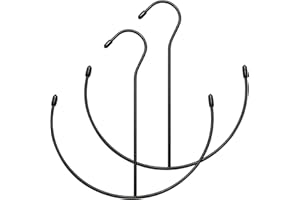 ZEDODIER Belt Hangers, Belt Rack 2 Pack Black Closet Accessories Organizers, Closet Organizer Hook Rack for Belt, Ties, Scarves, Camisoles, Hats, Bras, Shoes