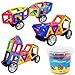 JOYIN 49 Pcs Magnetic Tiles Play Set, Magnetic Blocks, Building Set, Educational Toys for Kids