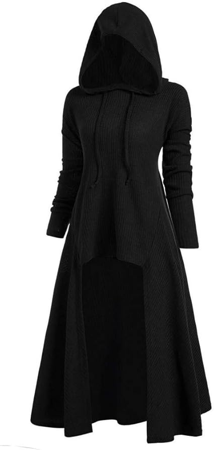 hooded high low drop shoulder longline sweater