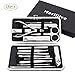 Merlilive Manicure Pedicure Set Nail Clippers, 16 in 1 Professional Stainless Steel Travel & Grooming Nail Tools Kit with Portable Luxurious Travel Case