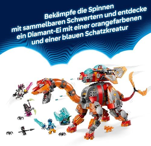 DREAMZzz 2in1 Dino-Düsenflieger - Dinosaurier Spielzeug verwandelbar in Stegosaurus - inkl. 4 Minifiguren und 2 sammelbaren Schatz-Kreaturen - Geschenk für Jungen ab 9 Jahren - 71514