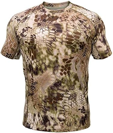 Kryptek Men's Hoplite Merino Wool Lightweight Short Sleeve Camo Highlander T-Shirt