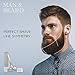 Man&Beard - Stainless Steel Beard Shaping Tool and Scissors Kit for Beard Trimming and Grooming in Premium Gift Box