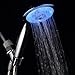 Luminex by PowerSpa 7-Color 4-Setting LED Handheld Shower Head with Air Jet LED Turbo Pressure-Boost Nozzle Technology. 7 vibrant LED colors change automatically every few seconds