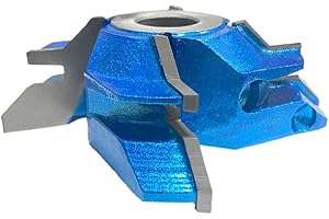 CO-CUTTNER 45-Deg Lock Miter Shaper Cutters 4-Wing, Cutting Height for 1" Wood Thickness with Bore 3/4" for Woodworking