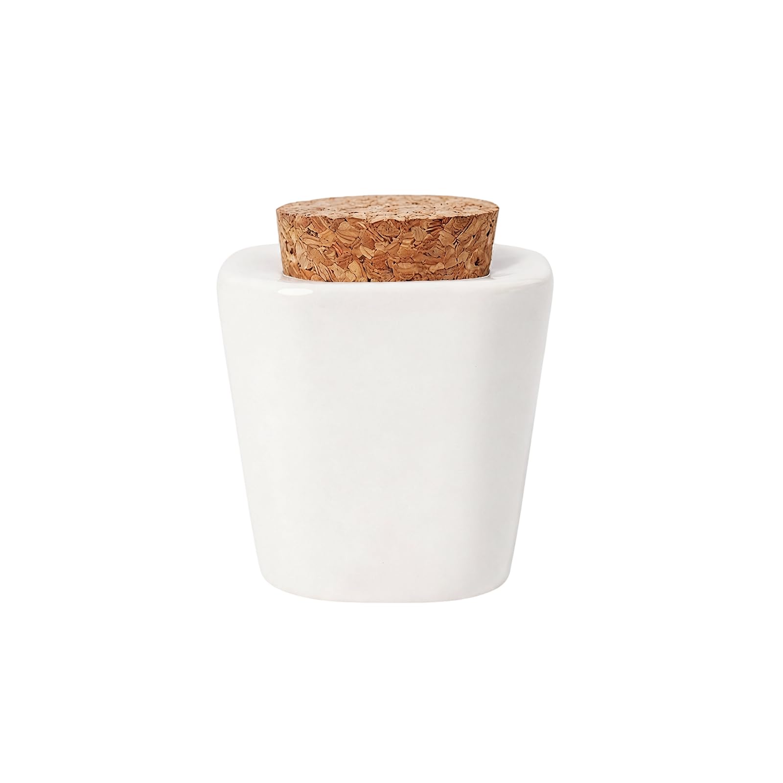 1 Pcs Porcelain Dappen Dish with Soft Wooden Cap Cube Container White Nail Art Acrylic Liquid Powder Dappen Dish