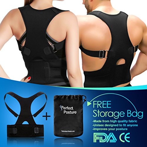 Back Brace Posture Corrector for Lower & Upper Back Pain Relief | Men & Women | Adjustable Lumbar & Spinal Support Belt | Improves Posture - Clavicle & Spinal Harness for Hunchback