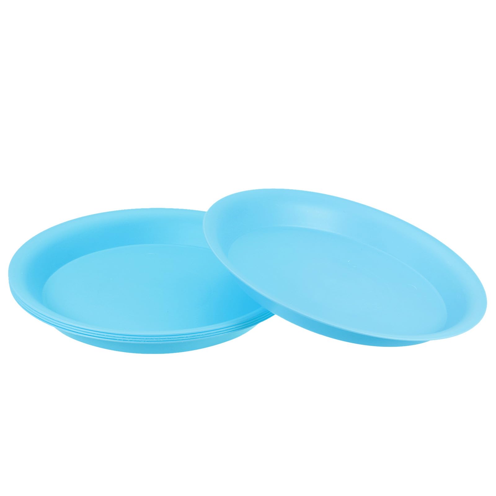 PATIKIL 10 Inch Plant Saucer Tray, 5 Pack Plastic Drip Tray Round Collects Excess Water Flower Pot Drainage Trays for Heavy Indoor Outdoor Pan, Red