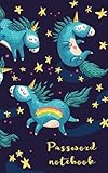 Password notebook: Internet address and password logbook / journal / diary - Unicorn cover (Unicorn by Keep Track Books