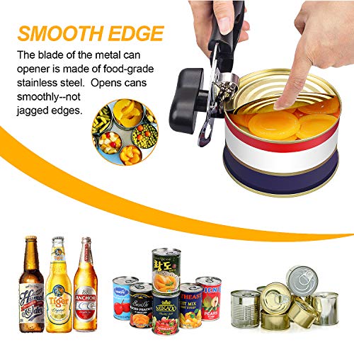 image for ZEVEZ Can Opener Manual Durable Stainless Steel Can Openers for Senior