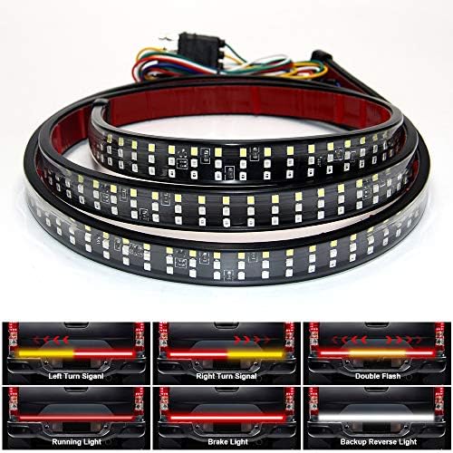 60-Inch Triple Row Tailgate Light Strip - 432 LEDs With 5 Functions For Trucks & Trailers