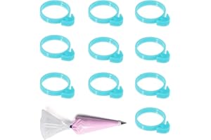 10Pcs Silicone Pastry Bag Ties Silicone Icing Bag Ties Cake Decorating Bag Clips Twist Ties Piping Clips Ties For Cream Cake 