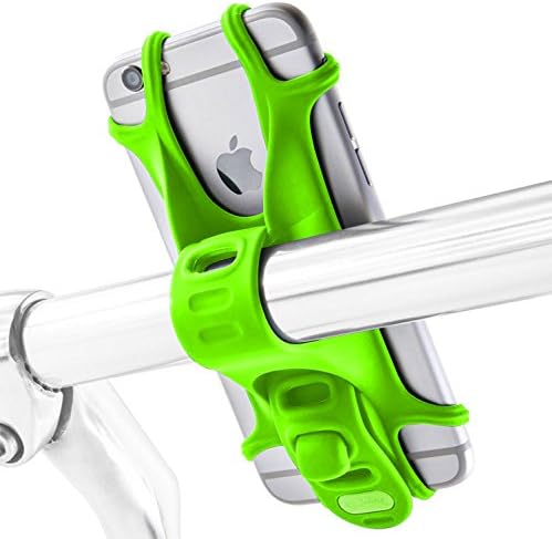 Bike Phone Mount Fits 4-6 Inch Screens Elastic Bicycle Cellphone Handle Bar Holder Green