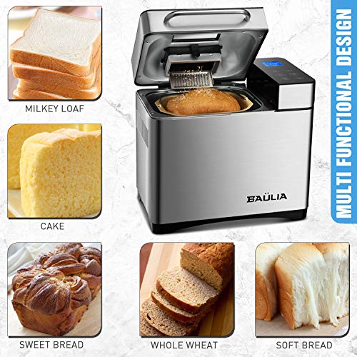 Baulia Custom loaf Automatic Bread Maker Machine - 17 Programmable Bread Types Settings - Thumbnail 5