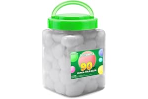 Eppingwin 90PCS White Pom Poms,1.5 Inch Soft Pompoms for Crafts, Big Pom Pom for Arts & Crafts DIY Projects (White)
