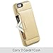 iPhone 6S Case - [Wallet Case] ZVE® iPhone 6 Leather case Slim Protective Leather Wallet, Credit Card ID Holders and Carrying case for iPhone 6/6S (4.7inch) (Gold)