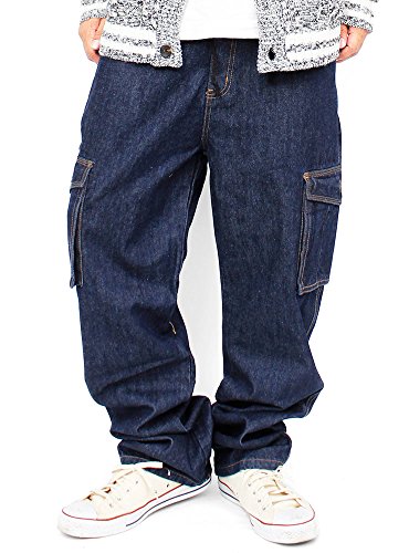 デニム カーゴパンツ メンズ 大きいサイズ ゆったり ワイド ウエストゴム デニムパンツ ジーンズ Amazon Việt Nam