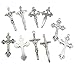 TOAOB Assorted Silver Metal Crosses Charms Pendants Bracelet Necklace Earrings Crafting DIY Jewelry Making Accessory Pack of 30pcs