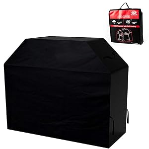 Turtle Life 58 inch 3-4 Burner BBQ Grill Cover, Heavy Duty Premium Durable Waterproof BBQ Cover for Weber, Brinkmann, Char Broil etc(Black)