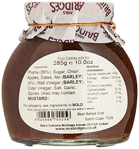 Mrs Bridges Chutney Plum With Ale 285g