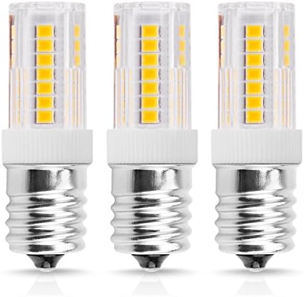 SmartinLiving E17 LED Light Bulbs, 40 Watt Microwave Oven Light Bulbs, AC 120V, 3000K Soft White, LED Lamp, Indoor Lighting for Ceiling Fan Lights, Under-Microwave Stove Light, Pack of 3