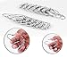 Utopia Roller Shower Curtain Rings/Hooks, 100% Stainless Steel, Polished Chrome, Set of 12 Rings (Chrome)