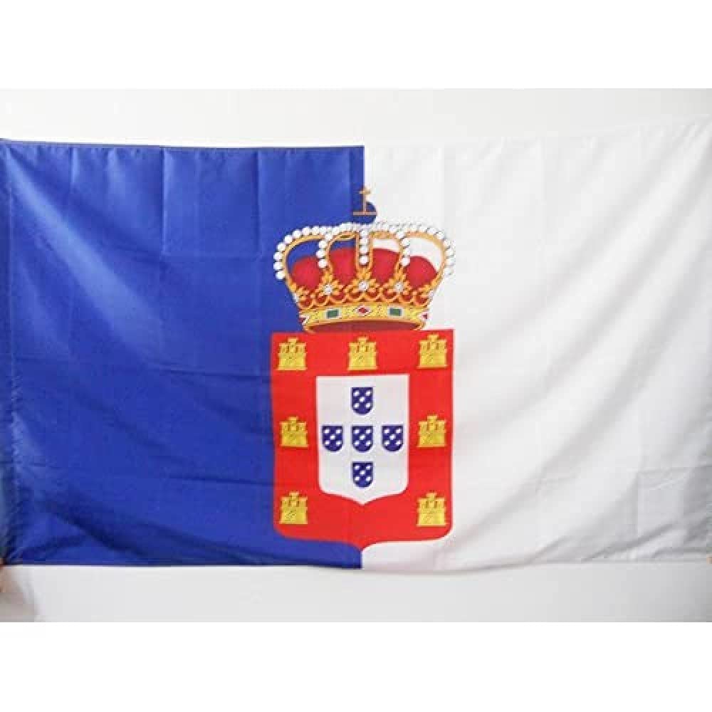 AZ FLAG - Kingdom of Portugal 1139-1910 Flag - 2x3 Ft - Royale Portuguese Banner with Sleeve - 100% Polyester - Fade Resistant - Vivid Colors - 2' x 3' Feet - 90x60 Cm