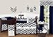 Sweet Jojo Designs Navy Blue and White Chevron ZigZag Lamp Shade