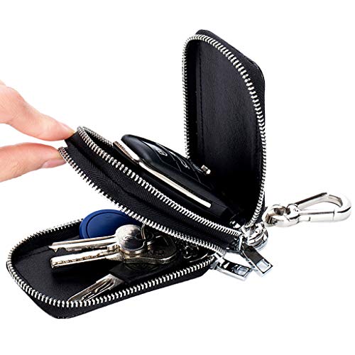 DZTZ Men&Women Bag Keys Holder Pattern Key Case Organizer Small Wallets Coin Purse (Black)