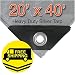 20' x 40' Heavy Duty Silver/Black Waterproof UV Blocking 10 Mil Poly Tarp