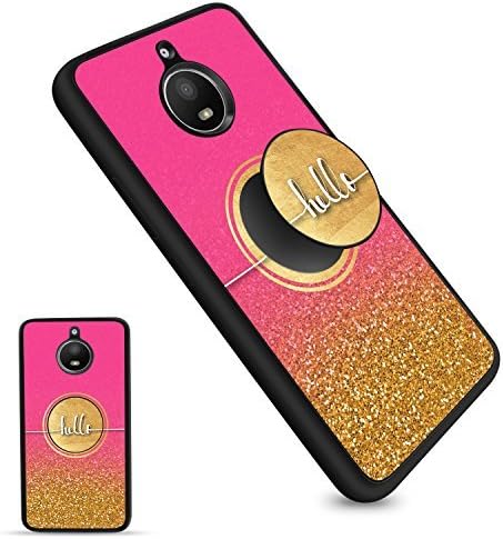 Moto E4 Plus Customizable Hello Case Soft TPU Cover with Stand, New Fashion Personalized Ultralight Slim Protect Case for Moto E4 Plus