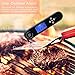 Meat Thermometer, Rilitor Digital Instant Read BBQ Thermometer with Pre-Set 8 Types Food,Temperature Alarm,Voice Broadcast,RGB Backlight, Waterproof Cooking Thermometer for Grilling,Turkey