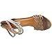 Not Rated Spring Fling Women Open Toe Canvas Brown Wedge Sandal