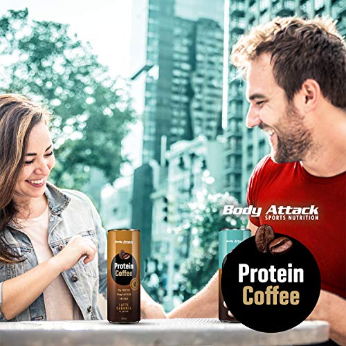 Body Attack Protein Coffee, 12 x 250ml, Coffee Latte, Eiskaffee mit Koffein, Arabica-Kaffeegetränk, erfrischendes… – Bild 6