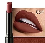 Matte Lipstick Womens Stay On Makeup Lipgloss Long Lasting Glossier Ladies Colorful Solid Waterproof Lip Gloss