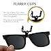 WELUK Polarized Clip On Flip Ups Sunglasses Wayfarer Style TR90 Frame UV400 Driving (Dark Blue, 60)