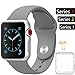 38mm Watch Band, Acytime Durable Soft Silicone Replacement iWatch Band Sport Style Wrist Strap for Apple Watch Band Series 2 / 1, Sport, Edition 38mm (38mm-Dark Gray)