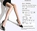 HONENNA 2 Pair Compression Shaping Pantyhose Control Top Semi Opaque Tights Push Up (Medium, Black+Nude)
