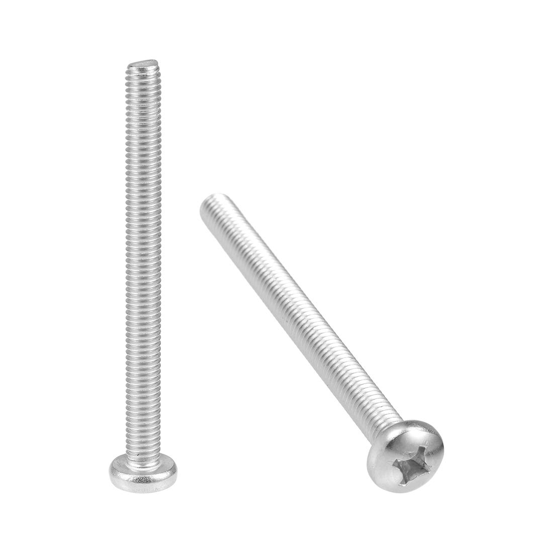 sourcing map M6x70mm Machine Screws Pan Phillips Cross Head Screw 304 Stainless Steel Fasteners Bolts 5Pcs