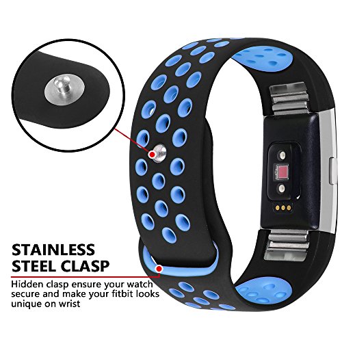 image for iGK Silicone Replacement Bands Compatible for Fitbit Charge 2, Adjusta