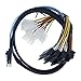 EDIMS Internal Mini SAS 4i SFF-8087 36 Pin to SAS 4X SFF-8482 29Pin Hard Disk SAS Cable with 4X 4Pin Power Cable,3.3FT