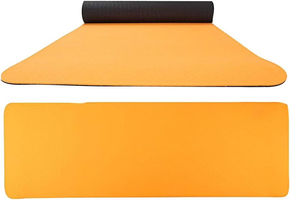 URSING Yoga Mat Non-Slip Two-Color Outdoor Home Sports Fitness Mat Gymnastics Yoga Pilates Workout and Training for Women Exercise Mats for Floor Home Gym Equipment Workout