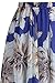 Grace Elbe Women's Summer Boho Floral Print Pleated Chiffon Long Maxi Skirt Dress