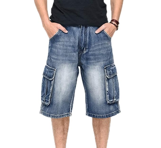 pantaloncini jeans larghi