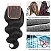 VRBest Brazilian Virgin Hair Body Wave Lace Closure 4/4 Inch Human Hair Closure (10 Inch Closure)