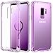 MoKo Samsung Galaxy S9 Plus Case, Crystal Clear Reinforced Corners TPU Bumper + Anti-Scratch Hybrid Rugged Transparent Panel Compatible with Samsung Galaxy S9+ 6.2 Inch 2018 - Clear Purple & Clear