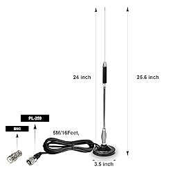 27MHz CB Radios Antenna 27inch with BNC Adaptor and